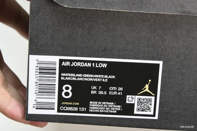 Reps TBkick CQ9828-131 Jordan 1 Island Low Air Green 0812